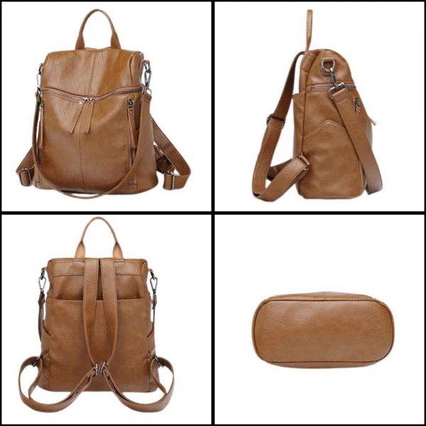 besace en cuir souple pour femme