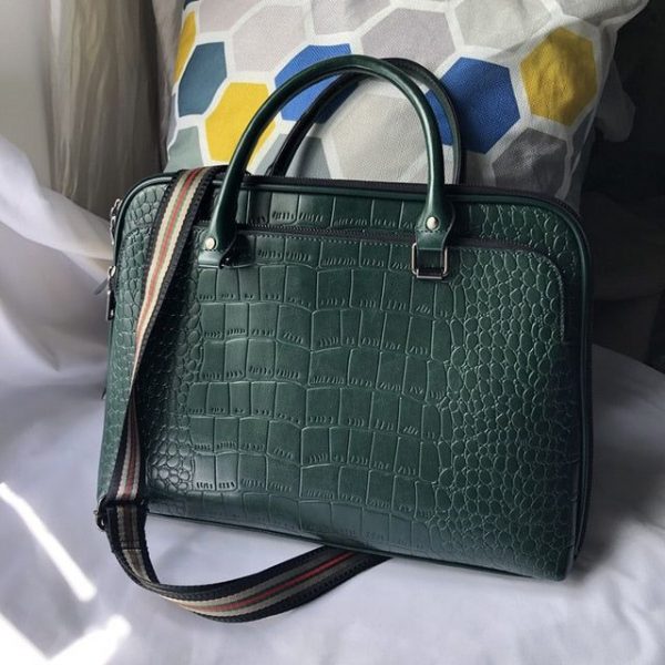 sac bandoulière en cuir crocodile pour femme