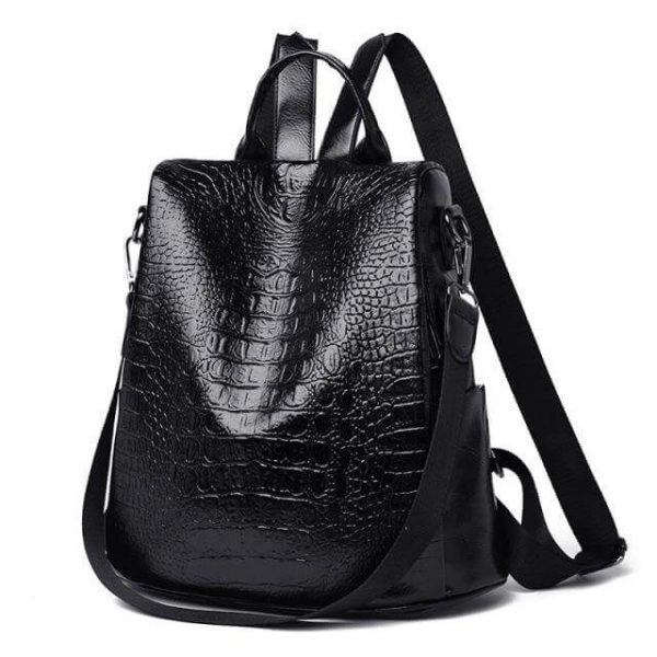 sac à dos femme élégant en cuir crocodile
