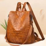 besace sac à dos femme cuir crocodile