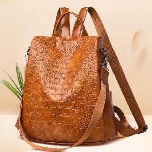besace sac à dos femme cuir crocodile