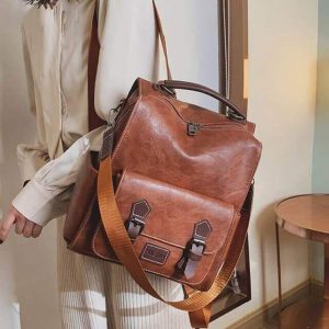 sac besace bandoulière cuir vintage