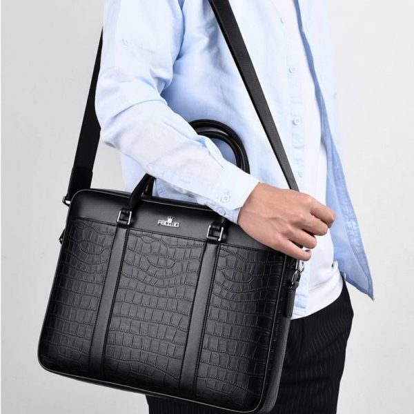 besace en cuir crocodile haut de gamme