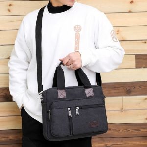 besace bandoulière toile décontractée