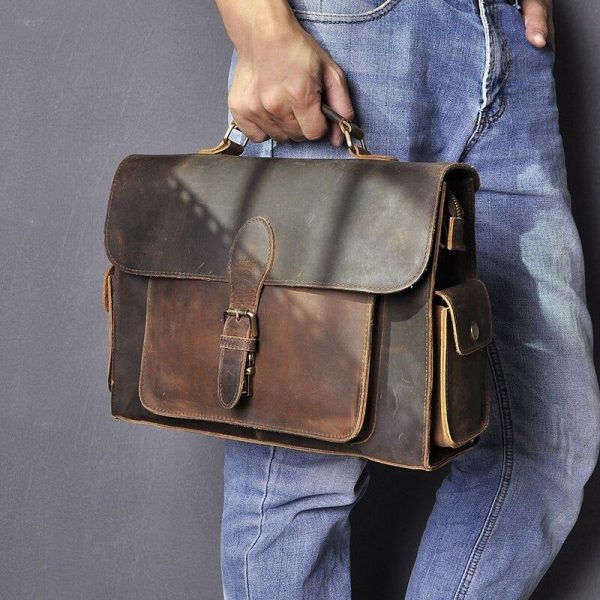 sac bandoulière en cuir vintage pour homme