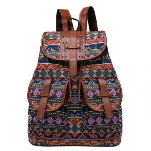 besace sac à dos femme toile aztèque bohémien