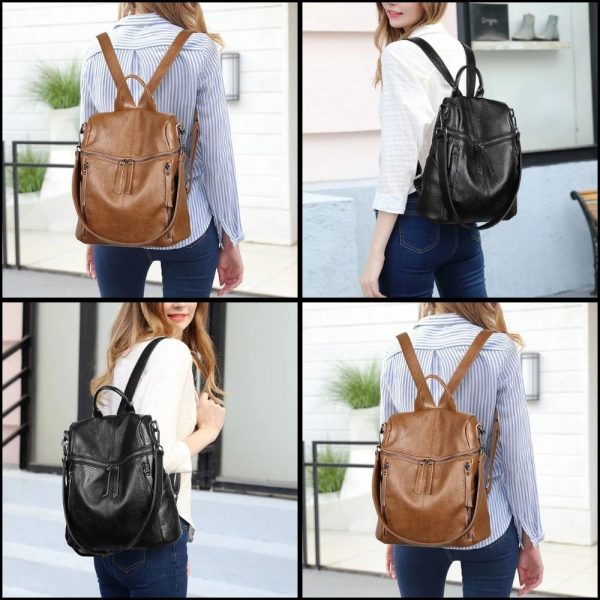 sac à dos vintage en cuir souple