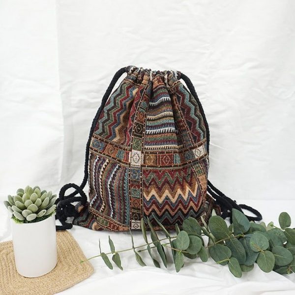 sac à dos en toile bohémienne