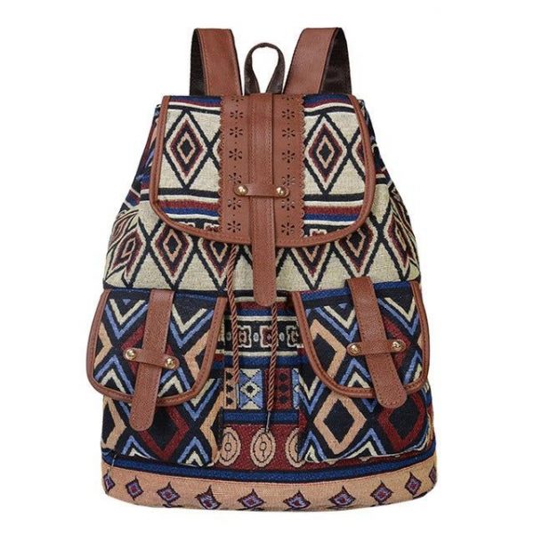 besace bohémienne en toile colorée