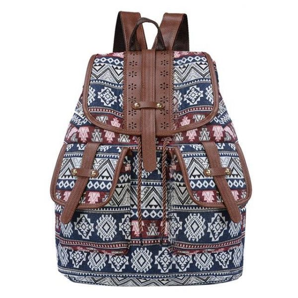 sac à dos aztèque femme avec motifs