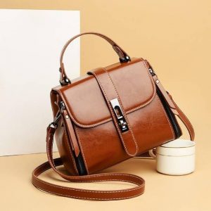 sac besace à main bandoulière femme cuir rétro