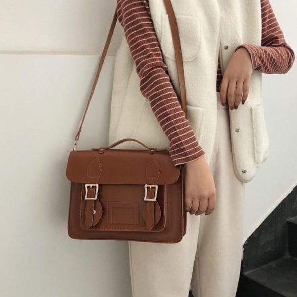 sac bandoulière en cuir avec rabat