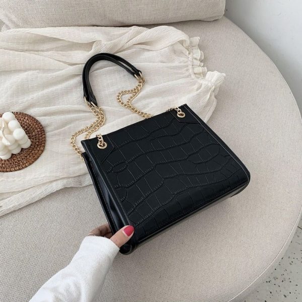 sac à main cuir crocodile avec bandoulière