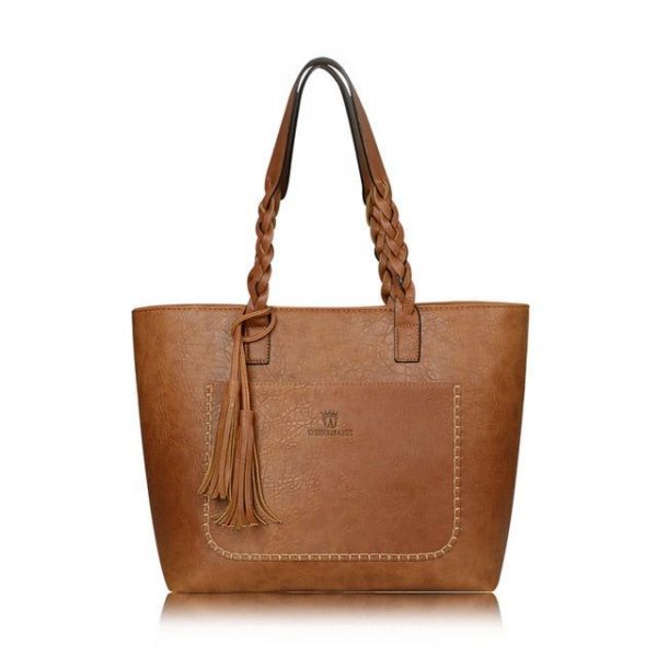 sac à main décontracté en cuir au look vintage