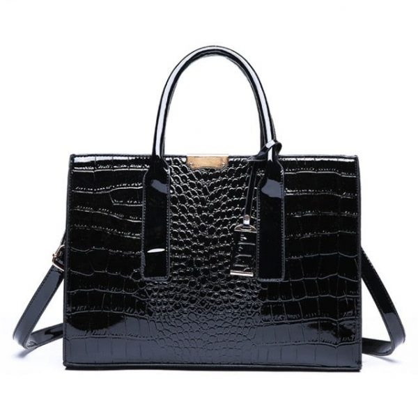 sac bandoulière chic en cuir crocodile