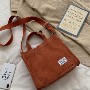 sac besace à main bandoulière velours simple décontracté