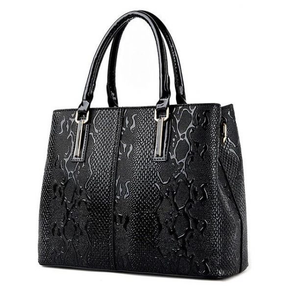 sac bandoulière luxe cuir motif serpent