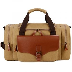 sac de voyage multipoches en toile unisexe