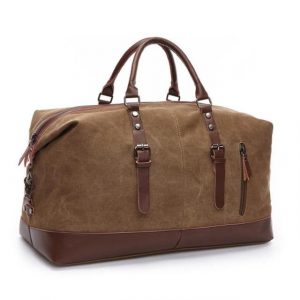 sac de voyage weekend vintage en toile