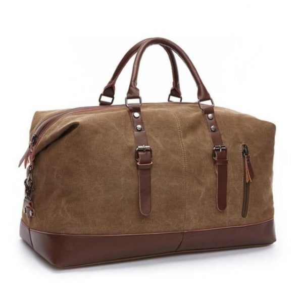 sac de voyage weekend vintage en toile