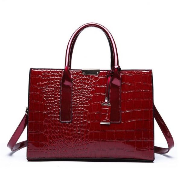 besace en cuir crocodile style élégant