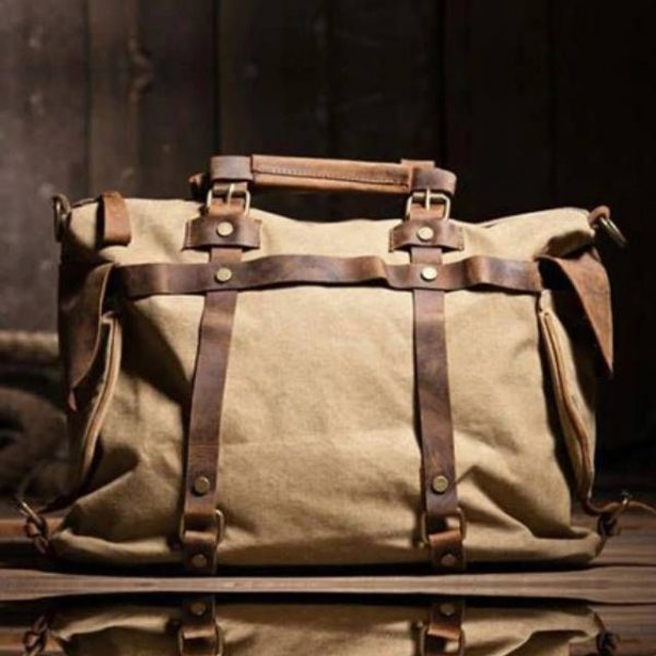 sac de voyage toile vintage