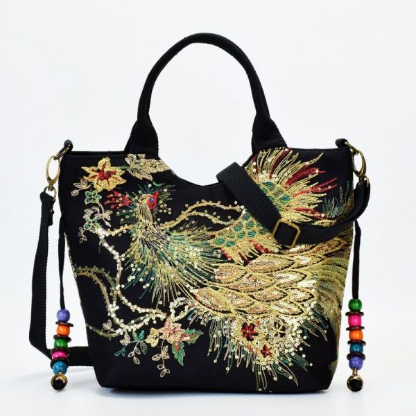 sac bandoulière vintage perlé