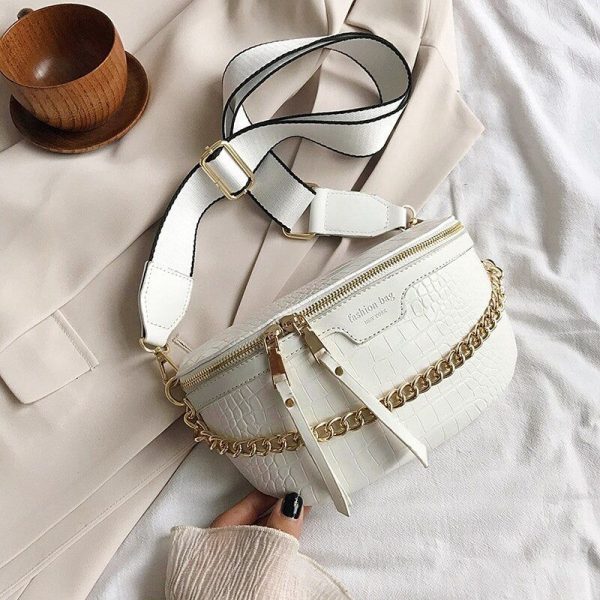 sacoche besace banane femme chic crocodile