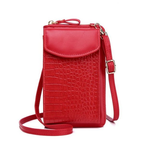 besace en cuir crocodile tendance pour femme
