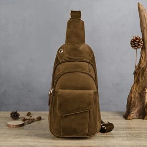 sacoche besace bandoulière homme cuir vintage décontractée